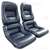 1-423246 82 Mounted Leather Seat Covers. Dk Blue Lthr/Vnyl Original 2--Bolstr