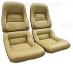 1-423358 81-82 Mounted Leather Seat Covers. Camel 100%-Leather 2--Bolster