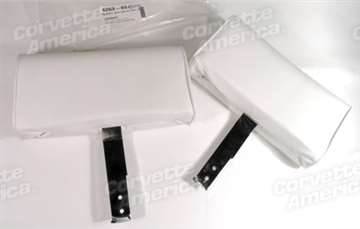 1-426365 67 Headrests. White Complete Vinyl