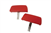 1-432530 Corvette Headrests. Red Complete with Vinyl Covers 1968-1969