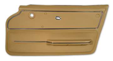 1-440052 Corvette Door Panel. Saddle Coupe With Trim Right Hand 1965-1966