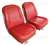 corvette part 63 Vinyl Seat Covers Red