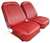 corvette part 64 Vinyl Seat Covers Red