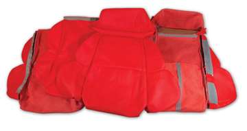 corvette part 93 Leather Seat Covers Red Standard