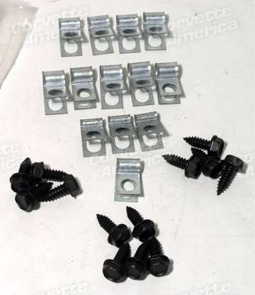 corvette part 70 Brake Line CLips 26 Piece Set