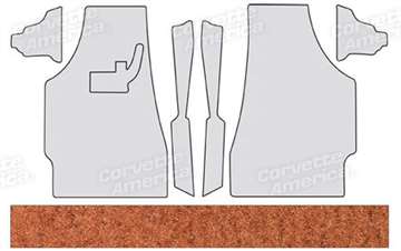 corvette part 81 Front Carpet Cinnabar Pile