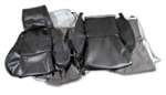 1-468722 Corvette Leather Like Seat Covers. Graphite Standard No-Perforations 1984-1985-1986-1987