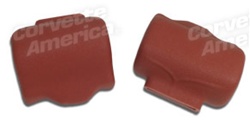 1-469230 Corvette Seat Belt Shoulder Harness Retractor Covers - Red 1969