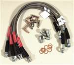 1-49595 Corvette Brake Line Kit. Braided Stainless Steel 2005-2006-2007-2008-2009-2010-2011-2012-2013