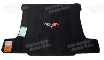 1-50007 2005-2013 Corvette Ebony Cargo Mat with C6 Logo & Corvette Script - Convertible