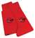 1-50122 Corvette Mats. Velourtex Red W/C4 Black 1991-1992-1993-1994