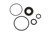 1-50920 Corvette Power Steering Pump Seal Kit - except ZR1 1984-1985-1986-1987-1988-1989-1990-1991-1992-1993-1994-1995-1996