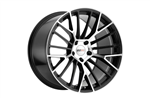 1-53053 Cray Wheels 2006-2013 Chevrolet Corvette Astoria Gloss Blk W/Mirror Cut Face