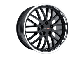 1-53143 Cray Wheels 1997-2004 Chevrolet Corvette Manta Gloss Black W/Mirror Cut Lip