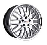 1-53149 Cray Wheels 1997-2004 Chevrolet Corvette Manta Hyper Silver W/Mirror Cut Lip