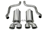 1-58079 Corsa 2005-2008 Chevrolet Corvette 2.5" Axle-Back Dual Rear Exit with Twin 3.5" Polished Pro-Series Tips