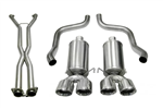 1-58110 Corsa 2009-2013 Chevrolet Corvette 2.5" Cat-Back Dual Rear Exit with Twin 3.5" Polished Pro-Series Tips