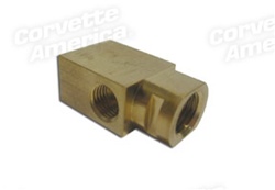 1-8127 63-65 Brake Line Block. LR - 63-64 All, 65 All W/O PB, 65 W/PB 3/16 In.