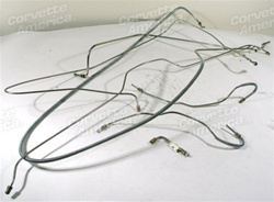 1-9859 66 Brake Line Set. Stainless Steel W/O Power Brake 1/4 Inch