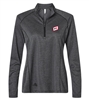 LADIES' SPACED DYED QUARTER-ZIP PULLOVER