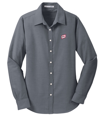 LADIES' LONG SLEEVE PORT AUTHORITYÂ® SUPERPROâ„¢ OXFORD SHIRT