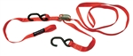 1" x 6' Strap with Cam Buckles, Soft Loop and Vinyl Coated S-Hooks