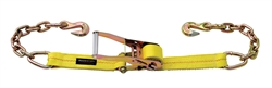 2" x 7' Ratchet Strap with Chain Extension - 10k lb Rated