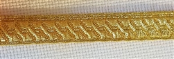 13mm Gold colored B&S Lace/Mylar bias braid