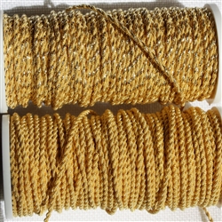 390-075 - Baby Grecian Twists Rough/Smooth - Gilt - Per yard