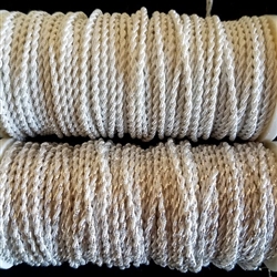 490-080: Baby Grecian Twists Rough/Smooth - Silver Plated - Per yard