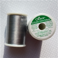 Clover 100% Silk Thread - Gray - Size 50