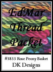 Rose Peony Basket - EdMar Thread Packet #3833