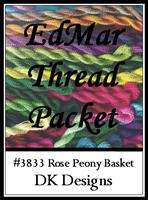 Rose Peony Basket - EdMar Thread Packet #3833