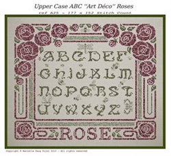 Filigram - Upper Case ABC Art Deco Roses