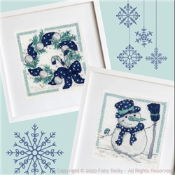 Faby Rielly - Navy & Mint Mini Frames (set of 2)
