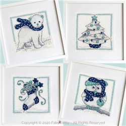 Faby Rielly - Navy & Mint Mini Frames (set of 4)