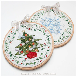 Faby Rielly - Tree & Flake Christmas Hoops