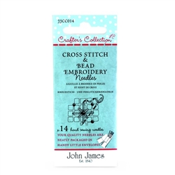 John James Crafters Collection Cross Stitch & Bead Embroidery Assortment