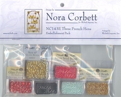 NC143E - Three French Hens Embellishment Pkg