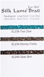 Petite Silk Lame' Braid, Color SP240 - Seal Skin