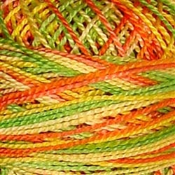 Valdani Perle Cotton Color #M8 - Orange, Kiwi & Papaya