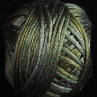 Valdani 6-Strand Silk Floss Color #H211 - Green Black