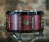 Purpleheart and ebony stave snare drum