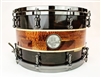 Blackwood, snakewood and maple segmented snare