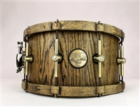 Black Oak stave snare with matching hoops