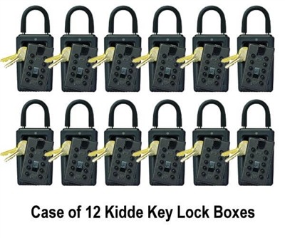Kidde C3 Pushbutton Key Lock Box - Black - Case of 12