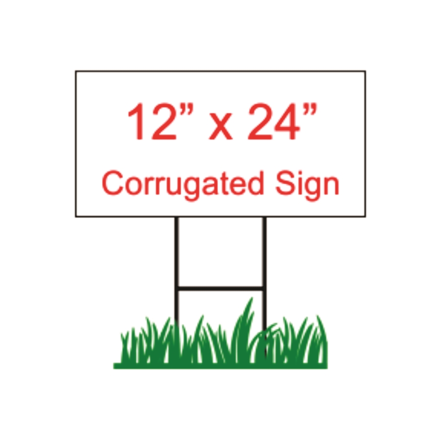 12" x 24" Coroplast Custom Corrugated Plastic Yard Sign