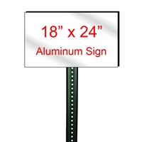 18" x 24" Custom Reflective Aluminum Sign
