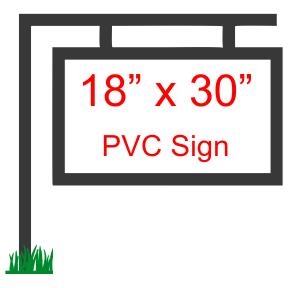 18" x 30" Custom PVC Sign