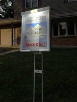 Solar Brochure Box Flyer Holder on Stake